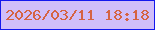 文字の大きさ：5、枠の色：1318ee、背景の色：d0bef9、文字の色：d56342 無料ブログパーツのブログ時計