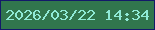 文字の大きさ：3、枠の色：131969、背景の色：31764d、文字の色：90ead6 無料ブログパーツのブログ時計