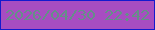 文字の大きさ：2、枠の色：131ace、背景の色：a74dc1、文字の色：648f88 無料ブログパーツのブログ時計