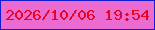 文字の大きさ：4、枠の色：131cce、背景の色：ec6bd0、文字の色：e70521 無料ブログパーツのブログ時計