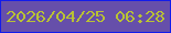 文字の大きさ：5、枠の色：131ceb、背景の色：664faa、文字の色：b9c234 無料ブログパーツのブログ時計