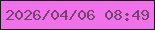 文字の大きさ：4、枠の色：131e18、背景の色：f071e9、文字の色：71456a 無料ブログパーツのブログ時計