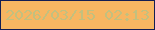 文字の大きさ：4、枠の色：131e53、背景の色：f7b662、文字の色：c3c07e 無料ブログパーツのブログ時計