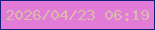 文字の大きさ：3、枠の色：131f7b、背景の色：e27ad7、文字の色：d8b9ac 無料ブログパーツのブログ時計