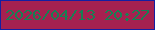 文字の大きさ：3、枠の色：131fa2、背景の色：a52150、文字の色：178053 無料ブログパーツのブログ時計