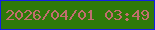 文字の大きさ：5、枠の色：131fe4、背景の色：2e7909、文字の色：c16e6f 無料ブログパーツのブログ時計
