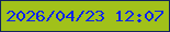文字の大きさ：2、枠の色：13225e、背景の色：a1c11a、文字の色：0b23ed 無料ブログパーツのブログ時計