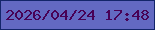 文字の大きさ：5、枠の色：13256a、背景の色：6369c2、文字の色：480156 無料ブログパーツのブログ時計