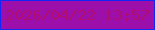 文字の大きさ：2、枠の色：1326f6、背景の色：9d0fab、文字の色：b30c6f 無料ブログパーツのブログ時計