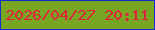 文字の大きさ：5、枠の色：132dd3、背景の色：78a622、文字の色：df233a 無料ブログパーツのブログ時計
