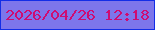 文字の大きさ：4、枠の色：132ee7、背景の色：7d76eb、文字の色：ce0c72 無料ブログパーツのブログ時計