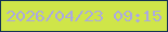 文字の大きさ：3、枠の色：133055、背景の色：cfe549、文字の色：aba9e0 無料ブログパーツのブログ時計