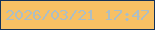 文字の大きさ：5、枠の色：133159、背景の色：f7c064、文字の色：acbec5 無料ブログパーツのブログ時計