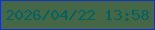 文字の大きさ：1、枠の色：1335be、背景の色：466746、文字の色：016266 無料ブログパーツのブログ時計