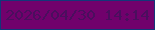 文字の大きさ：1、枠の色：133679、背景の色：71016c、文字の色：4b0e5e 無料ブログパーツのブログ時計