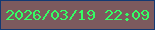 文字の大きさ：5、枠の色：133973、背景の色：7c5a5e、文字の色：35fe64 無料ブログパーツのブログ時計