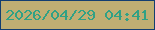 文字の大きさ：5、枠の色：133e71、背景の色：bfae73、文字の色：30a185 無料ブログパーツのブログ時計