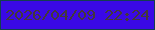 文字の大きさ：5、枠の色：133f4f、背景の色：3a09e5、文字の色：44383b 無料ブログパーツのブログ時計