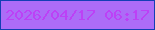 文字の大きさ：2、枠の色：133fb5、背景の色：ac6cf7、文字の色：bc41f6 無料ブログパーツのブログ時計