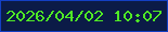 文字の大きさ：5、枠の色：133fc3、背景の色：0b1b47、文字の色：4fe925 無料ブログパーツのブログ時計