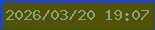文字の大きさ：1、枠の色：134aab、背景の色：515201、文字の色：83a481 無料ブログパーツのブログ時計