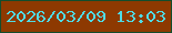文字の大きさ：3、枠の色：134d2c、背景の色：8d3901、文字の色：4fdbe5 無料ブログパーツのブログ時計