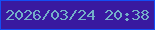 文字の大きさ：3、枠の色：134df5、背景の色：3919a0、文字の色：74aec8 無料ブログパーツのブログ時計