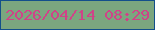 文字の大きさ：2、枠の色：134f8b、背景の色：7ba67f、文字の色：d04388 無料ブログパーツのブログ時計