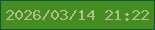 文字の大きさ：4、枠の色：135144、背景の色：438e1e、文字の色：b3bb8f 無料ブログパーツのブログ時計
