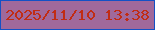 文字の大きさ：1、枠の色：1351c5、背景の色：a0699b、文字の色：c12c14 無料ブログパーツのブログ時計