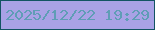 文字の大きさ：1、枠の色：135463、背景の色：a9a2e6、文字の色：5f9db6 無料ブログパーツのブログ時計