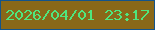 文字の大きさ：2、枠の色：13548c、背景の色：896819、文字の色：4fe67e 無料ブログパーツのブログ時計