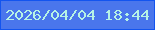 文字の大きさ：1、枠の色：1354ef、背景の色：4a76ec、文字の色：b7f3e5 無料ブログパーツのブログ時計