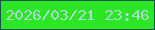 文字の大きさ：3、枠の色：13554c、背景の色：2ce524、文字の色：acdbd2 無料ブログパーツのブログ時計