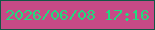 文字の大きさ：1、枠の色：135645、背景の色：c74a86、文字の色：21db7e 無料ブログパーツのブログ時計