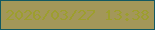 文字の大きさ：1、枠の色：135961、背景の色：a39759、文字の色：9d9e2e 無料ブログパーツのブログ時計