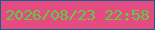 文字の大きさ：1、枠の色：136193、背景の色：e44c81、文字の色：59cf44 無料ブログパーツのブログ時計