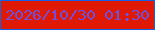 文字の大きさ：5、枠の色：1361e6、背景の色：e01905、文字の色：6e4fde 無料ブログパーツのブログ時計