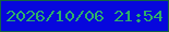 文字の大きさ：5、枠の色：136444、背景の色：0707dd、文字の色：2eaf6a 無料ブログパーツのブログ時計