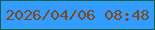 文字の大きさ：2、枠の色：136446、背景の色：329dff、文字の色：7e4819 無料ブログパーツのブログ時計