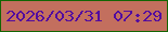文字の大きさ：4、枠の色：136503、背景の色：c36f5e、文字の色：520c9f 無料ブログパーツのブログ時計