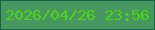 文字の大きさ：2、枠の色：136545、背景の色：469860、文字の色：50d516 無料ブログパーツのブログ時計
