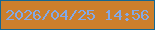 文字の大きさ：3、枠の色：136792、背景の色：cc7f2c、文字の色：82a9e8 無料ブログパーツのブログ時計