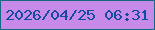 文字の大きさ：3、枠の色：136a80、背景の色：c78ae9、文字の色：114c9e 無料ブログパーツのブログ時計