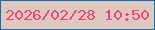 文字の大きさ：3、枠の色：136cc4、背景の色：dec9bd、文字の色：f14286 無料ブログパーツのブログ時計