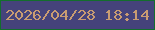 文字の大きさ：5、枠の色：136e2d、背景の色：45437b、文字の色：c99c72 無料ブログパーツのブログ時計