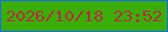 文字の大きさ：5、枠の色：136ef2、背景の色：3aae08、文字の色：b32f3e 無料ブログパーツのブログ時計