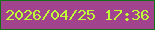 文字の大きさ：5、枠の色：137017、背景の色：a1448d、文字の色：befc37 無料ブログパーツのブログ時計