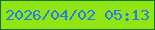 文字の大きさ：3、枠の色：137128、背景の色：90e513、文字の色：247de8 無料ブログパーツのブログ時計