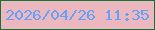 文字の大きさ：3、枠の色：137437、背景の色：edb7c0、文字の色：62a2fb 無料ブログパーツのブログ時計